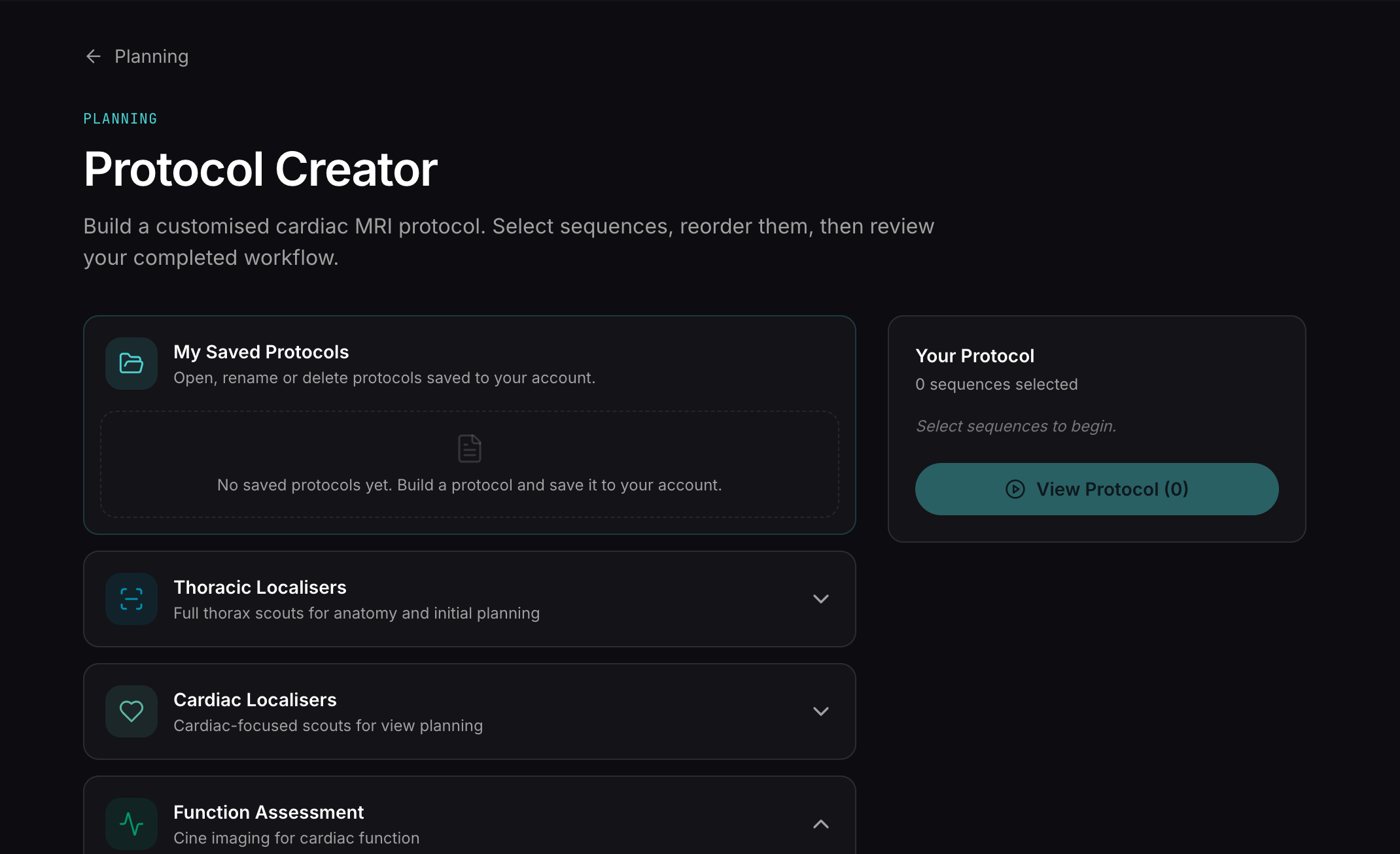 MyoScan IQ protocol creator